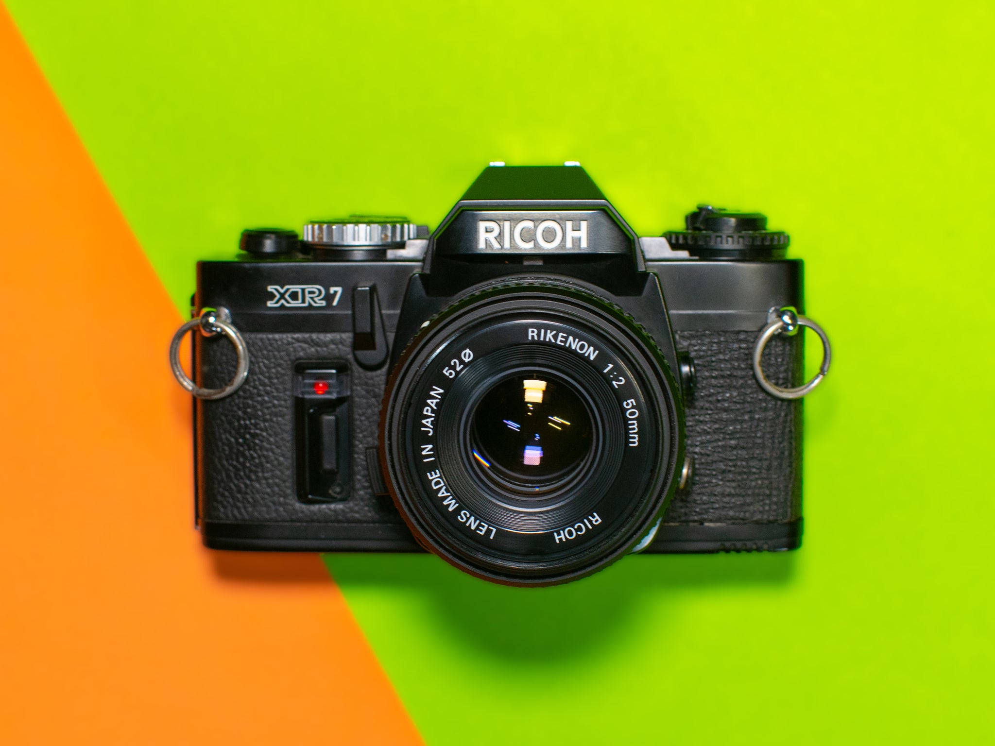 RICOH XR 7 フィルムカメラ Vintage Ricoh XR7 35mm SLR Film Camera with three lens 50mm, 80mm