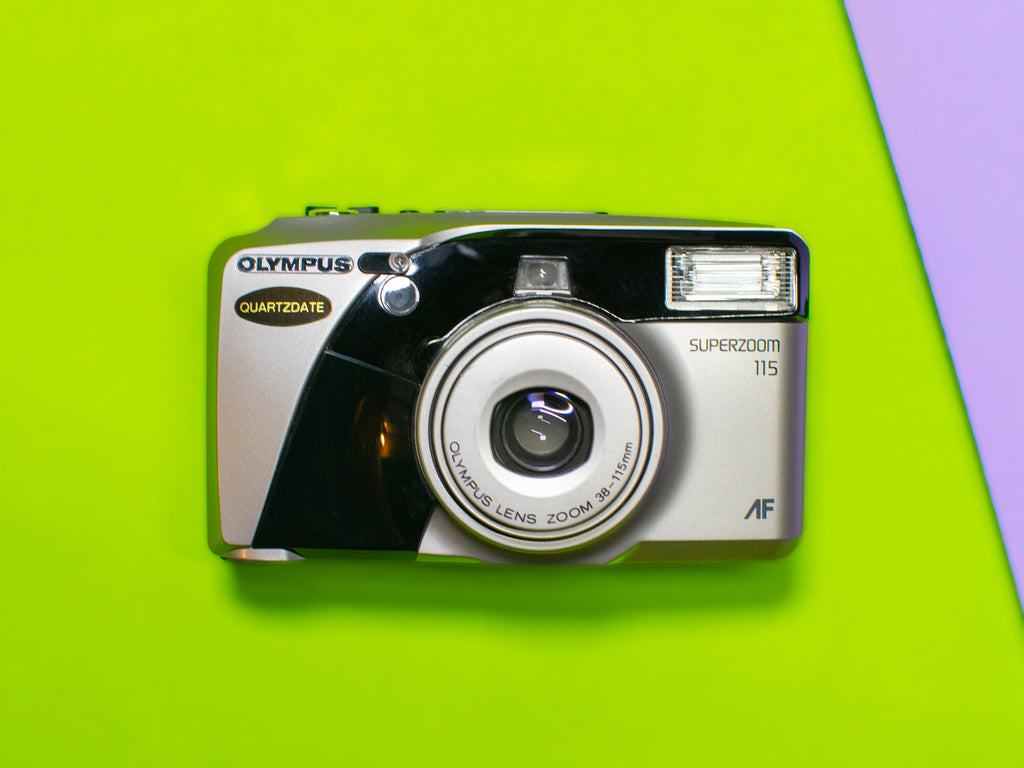 Olympus Superzoom 115 Point and Shoot 35mm Film Camera